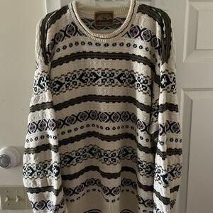 C.J. Cotton Company Vintage Patterned Sweater